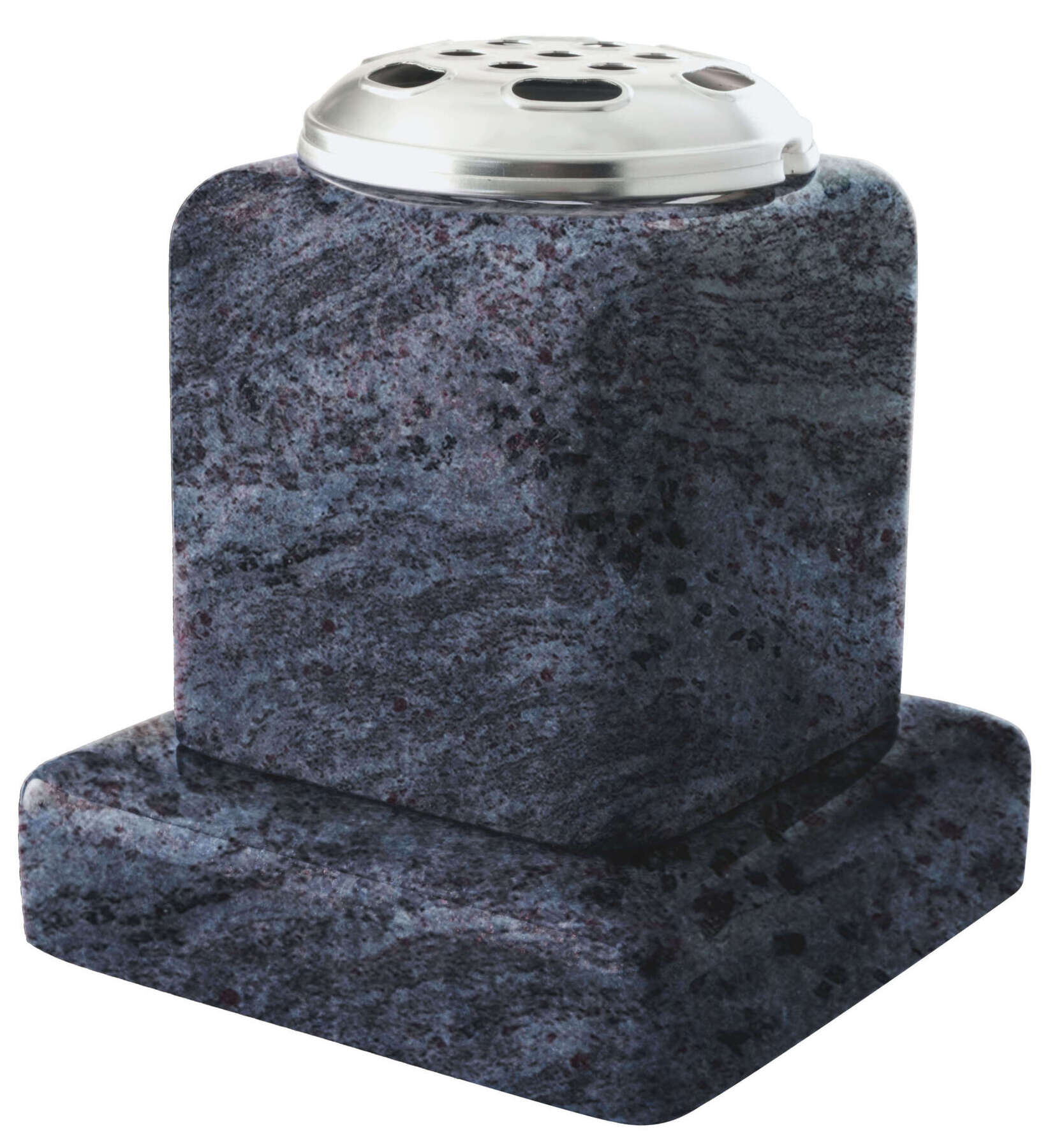 Lavender Blue Granite Vase · the cushioned edges to this marble vase create a gentle look — cremation memorials