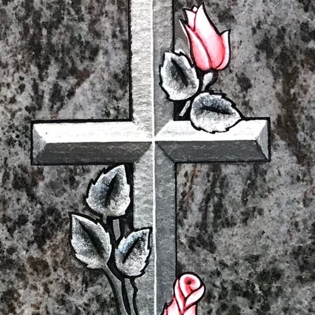 Religious memorial artwork example