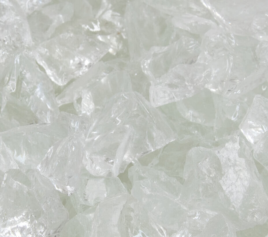 Clear Glass chippings sample