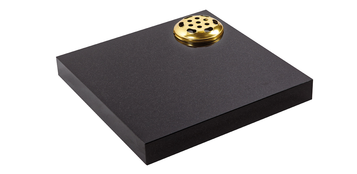 0253/G · Black Granite, polished and South African Dark Grey, part polished — cremation memorials