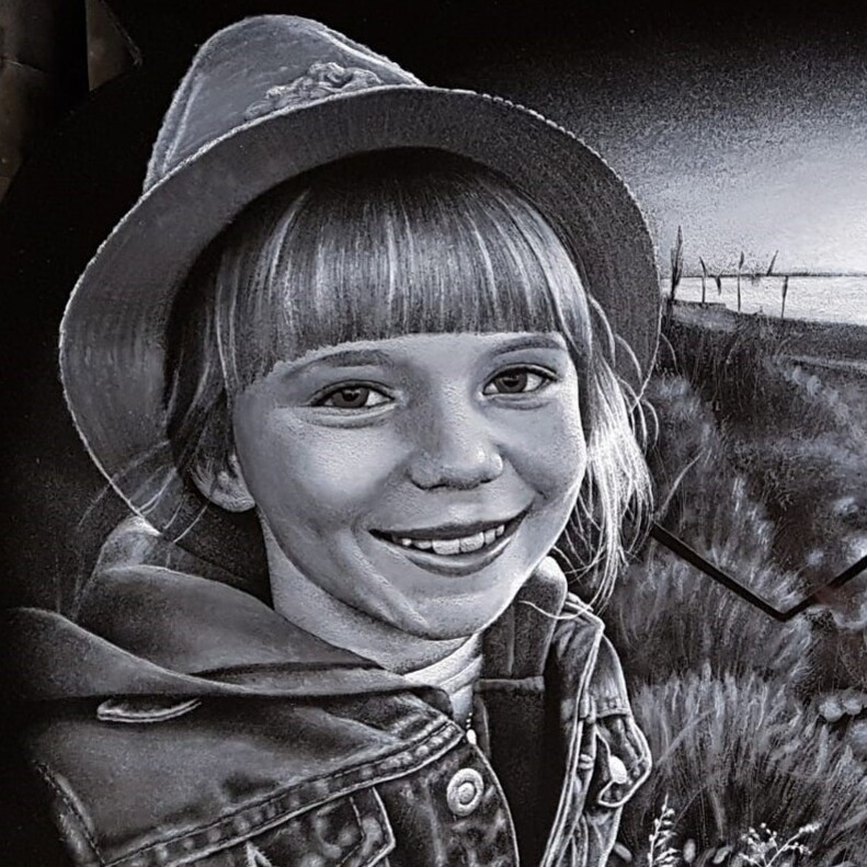 Portraits memorial artwork example