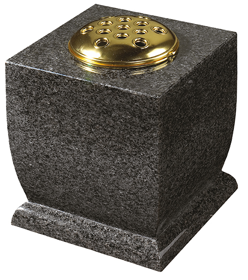 0/236G · South African Dark Grey shaped vase — cremation memorials