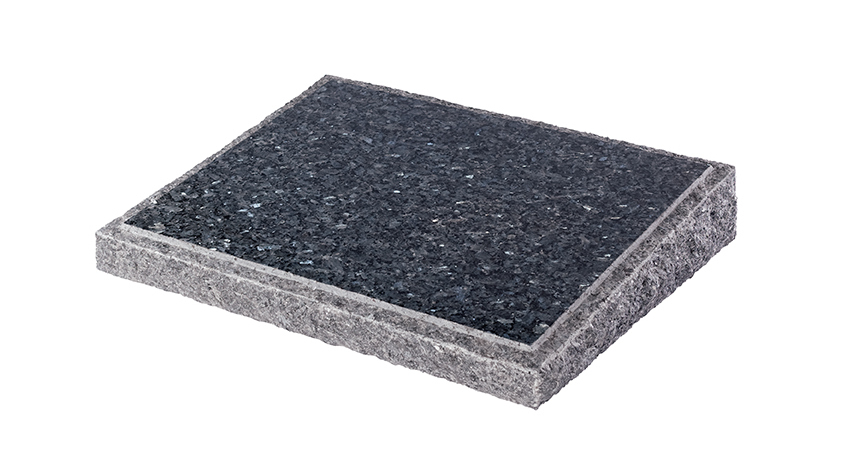 0/243G · Blue Pearl granite wedge with pitched edge — cremation memorials
