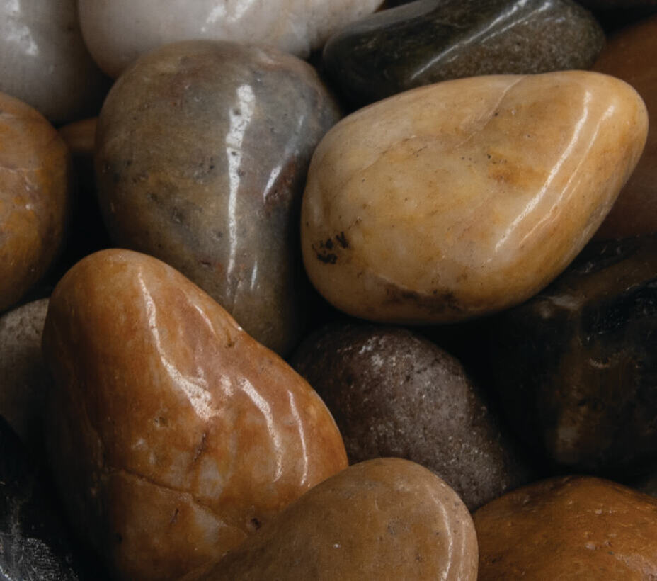 Polished pebbles sample