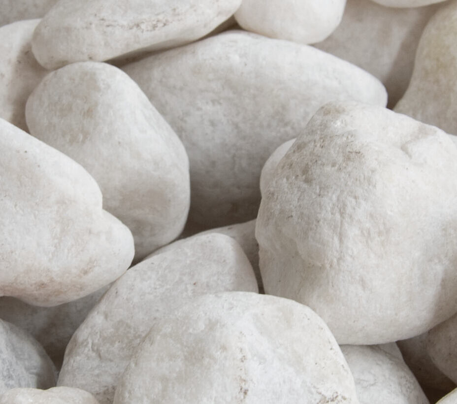 White Marble pebbles sample
