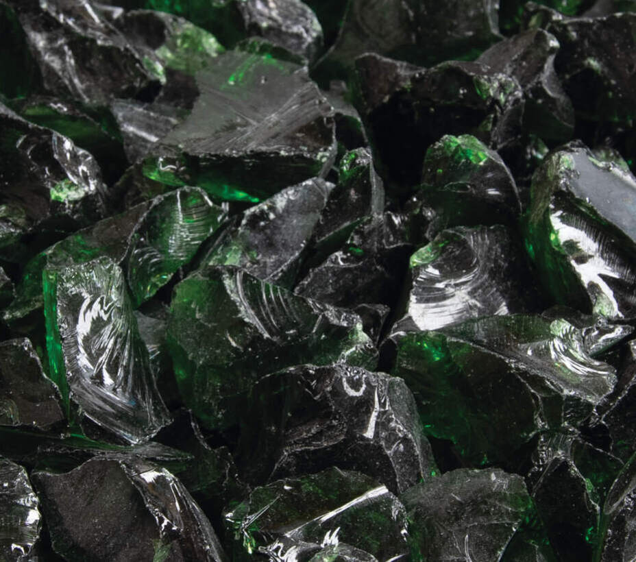 Green Glass chippings sample