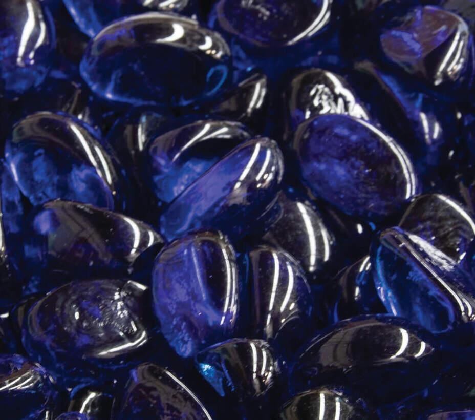 Cobalt Blue Glass pebbles sample