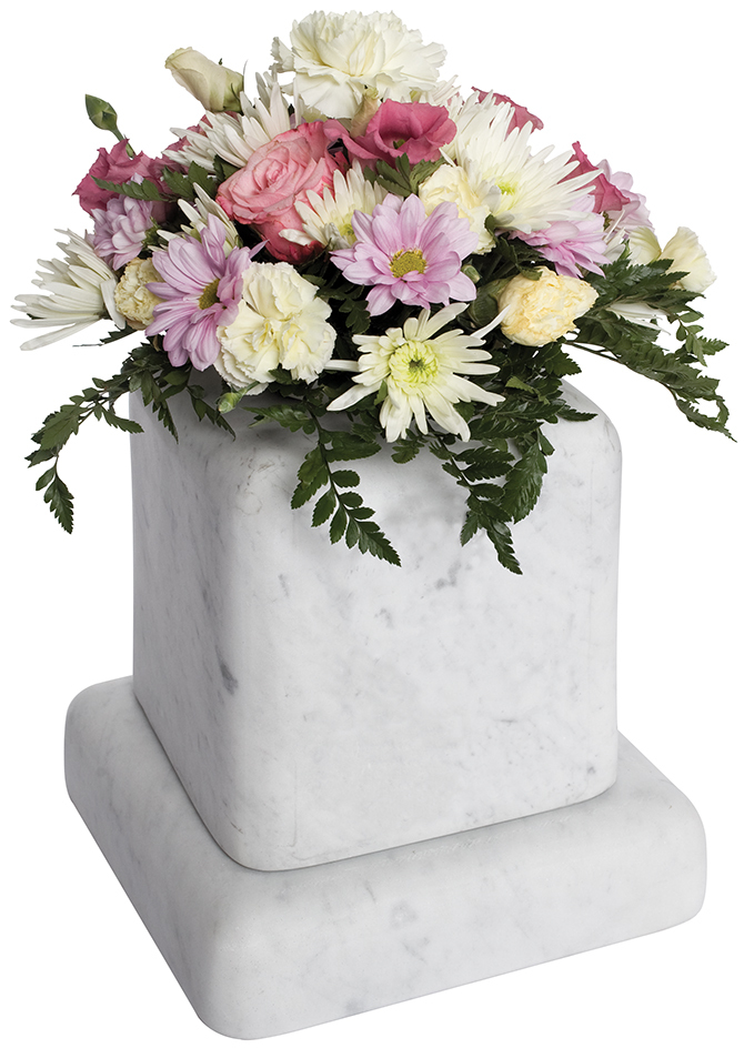 White Marble Vase · the cushioned edges to this marble vase create a gentle look — cremation memorials