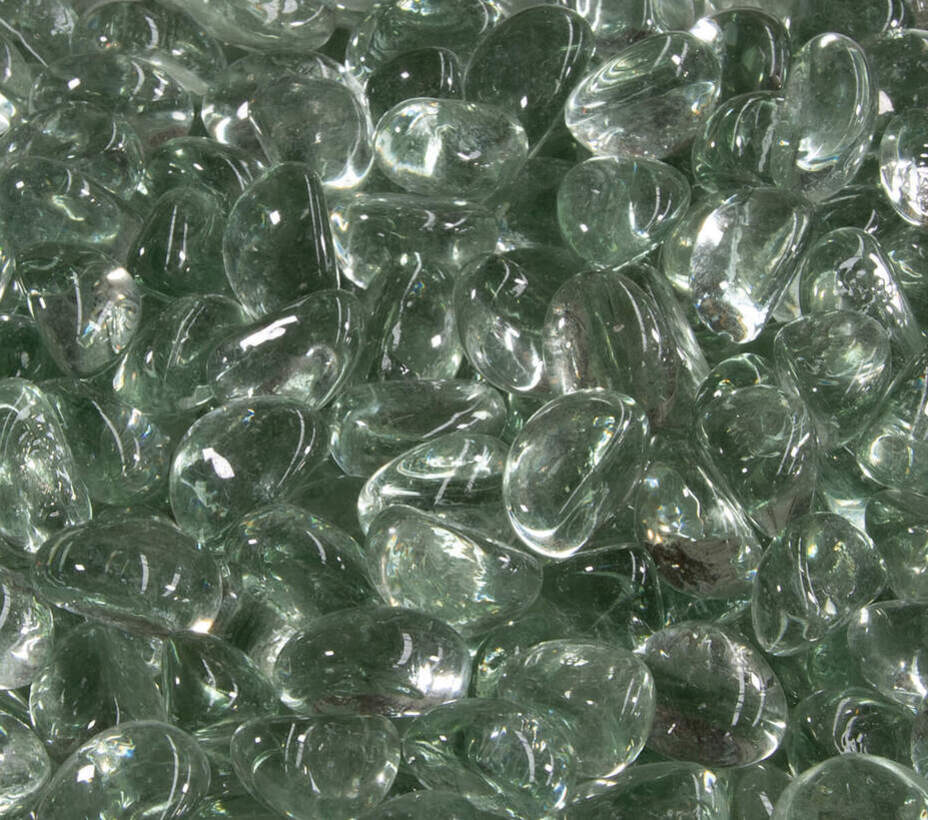 Clear Glass pebbles sample