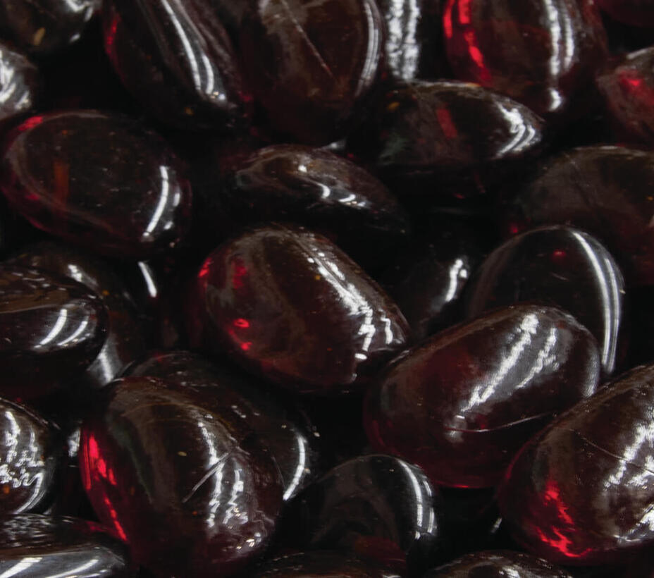 Red Glass pebbles sample
